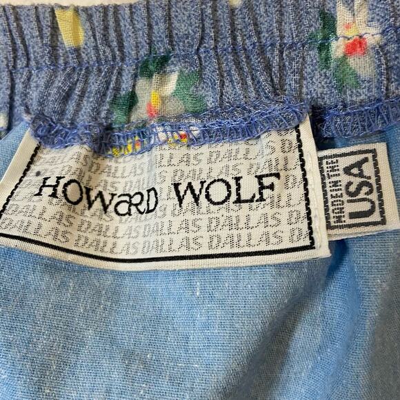 VTG HOWARD WOLF MADE IN USA Pleated Maxi Skirt Women's Floral Blue Cottagecore - Picture 5 of 10